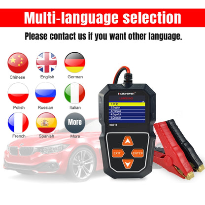 KONNWEI KW218 Probador De Batería Automóvil Pantalla 2,4