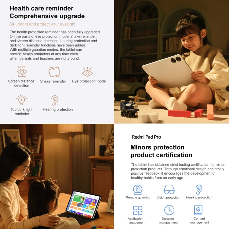 Tablet PC Xiaomi Redmi Pad Pro de 12,1 pulgadas, HyperOS Qualcomm Snapdragon 7s Gen2 Octa Core, batería de 10000mAh, 6GB+128GB, 8GB+128GB, 8GB+256GB