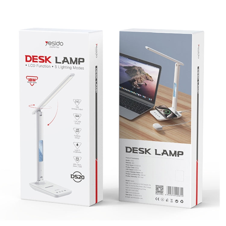 Yesido DS20 Lámpara de Escritorio LED Carga Inalámbrica 10W