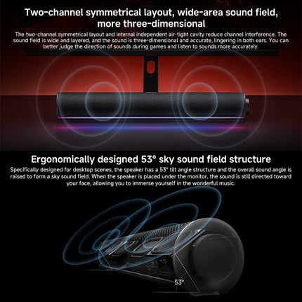 Xiaomi Redmi Altavoz Bluetooth para Computadora 25W Luz RGB Negro