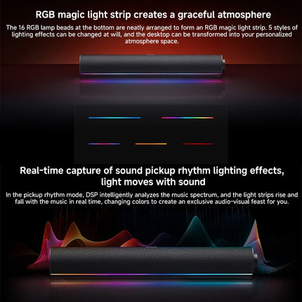 Xiaomi Redmi Altavoz Bluetooth para Computadora 25W Luz RGB Negro