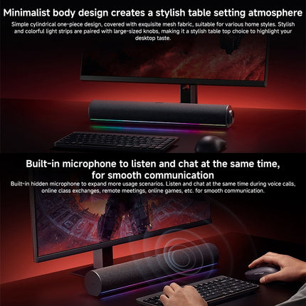 Xiaomi Redmi Altavoz Bluetooth para Computadora 25W Luz RGB Negro