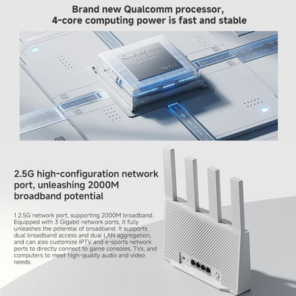 Xiaomi Router BE3600 WiFi7 Dual Band 2.5G Puerto 4 Antenas Alta Velocidad