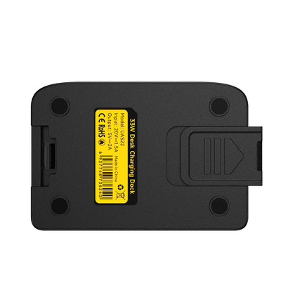 Ulefone UAS22 Base de Carga de Escritorio 33W para Armor 26 Ultra con Puerto Tipo-C y Salida Dual Pogo Pin USB-A