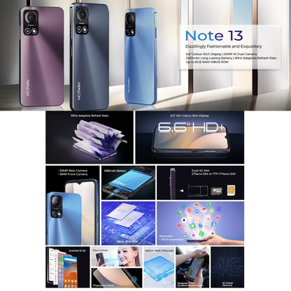 Hotwav Note 13 Smartphone 6.6 4G 4GB+128GB Huella Lateral by HOTWAV