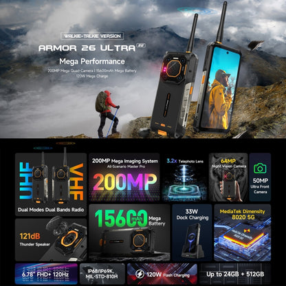 Ulefone Armor 26 Ultra Smartphone Resistente 12GB+512GB 5G by Ulefone