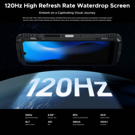 DOOGEE S118 Smartphone 6,58 Pulgadas 4G Android 14 Helio G99 OTG NFC Resistente