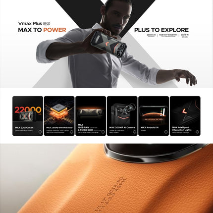 DOOGEE Vmax Plus Smartphone 6,58 Pulgadas Android 14 5G Resistente