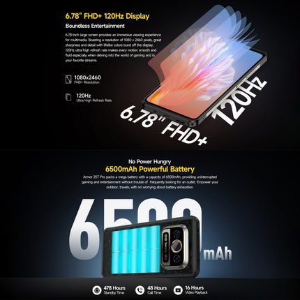 Ulefone Armor 25T Teléfono Robusto 6GB+256GB 5G Termografía