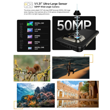 Ulefone Armor 25T Teléfono Robusto 6GB+256GB 5G Termografía