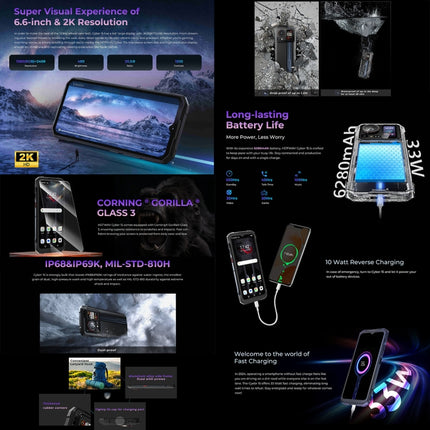 HOTWAV Cyber 15 Teléfono Resistente 12GB+256GB 10800mAh 4G