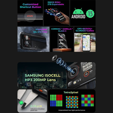 HOTWAV Cyber 15 Teléfono Resistente 12GB+256GB 10800mAh 4G