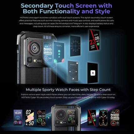 HOTWAV Cyber 15 Teléfono Resistente 12GB+256GB 10800mAh 4G