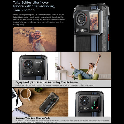 HOTWAV Cyber 15 Teléfono Resistente 12GB+256GB 10800mAh 4G