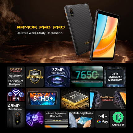 Ulefone Armor Pad Pro Tableta Android 13 8GB+128GB 4G by Ulefone