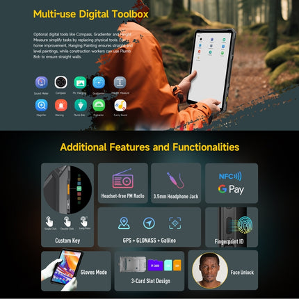 Ulefone Armor Pad 3 Pro Tableta 8GB+256GB 4G Resistente by Ulefone