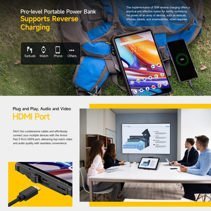Ulefone Armor Pad 3 Pro Tableta 8GB+256GB 4G Resistente by Ulefone