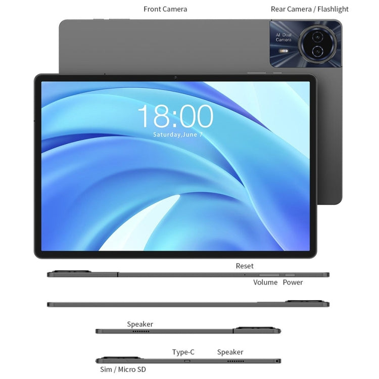 Tablet PC Teclast T50HD de 11 pulgadas, Android 14 Unisoc T606 Octa Core, 4G LTE Dual SIM, T50HD