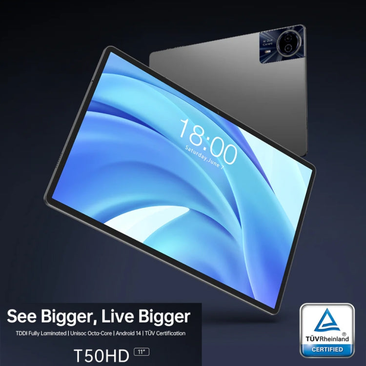 Tablet PC Teclast T50HD de 11 pulgadas, Android 14 Unisoc T606 Octa Core, 4G LTE Dual SIM, T50HD