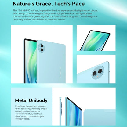 Tablet PC Teclast P50 de 11 pulgadas, Android 14 Unisoc T606 Octa Core, 4G LTE Dual SIM, P50