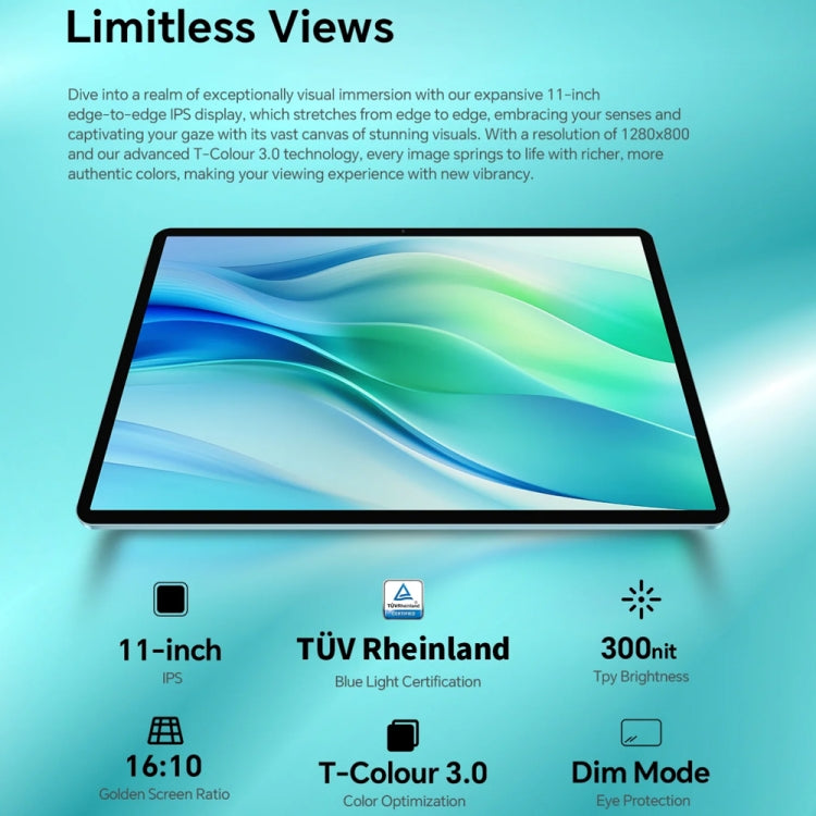Tablet PC Teclast P50 de 11 pulgadas, Android 14 Unisoc T606 Octa Core, 4G LTE Dual SIM, P50