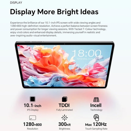 Teclast P30T Tablet PC 10.1 pulgadas 4GB 128GB Android 15 WiFi6 con teclado y funda de cuero