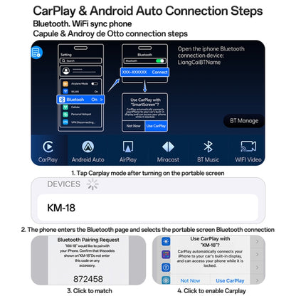 Yesido KM18 Consola Central CarPlay Integrado 9 Pulgadas