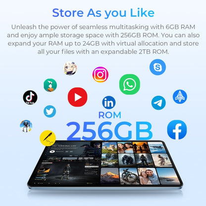 Tableta OUKITEL OT5S de 12 pulgadas con pantalla 2.4K, Android 14 Unisoc Tiger T606 Octa Core, compatible con red Dual SIM 4G, enchufe de la UE, 6GB+256GB, OT5S