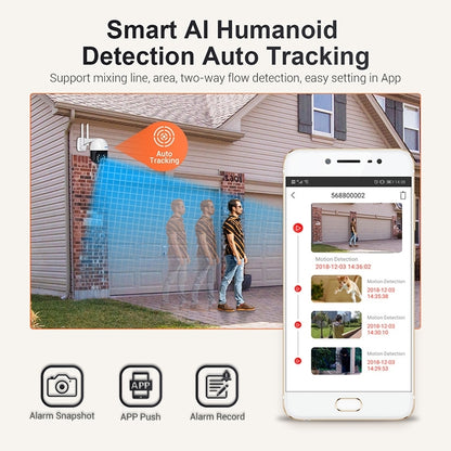 ESCAM QF518 Cámara IP WiFi 5MP HD Detección Humana AI