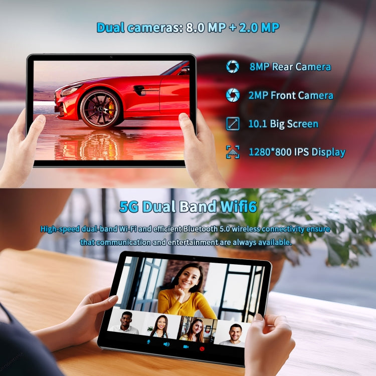 Tableta VASOUN E10 WiFi de 10,1 pulgadas, Android 14 Allwinner A523 Octa Core, versión global con Google Play, E10