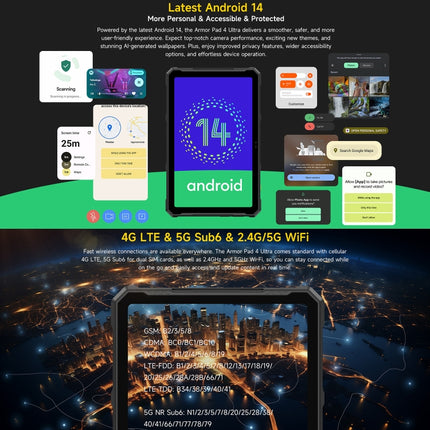 Ulefone Armor Pad 4 Tablet 8GB+128GB 5G Resistente Garantía by Ulefone