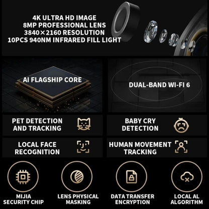 Xiaomi C700 Cámara Inteligente 4K 360 Grados AI US Plug