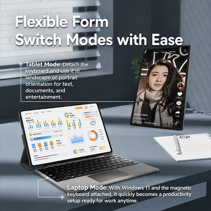 Jumper EZpad V12 Pro Tablet PC 12GB RAM 512GB SSD Pantalla 12 Pulgadas Windows 11