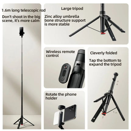 Xiaomi XMBJZPG01YM Soporte de Pie Bluetooth 1.6m Selfie Stick