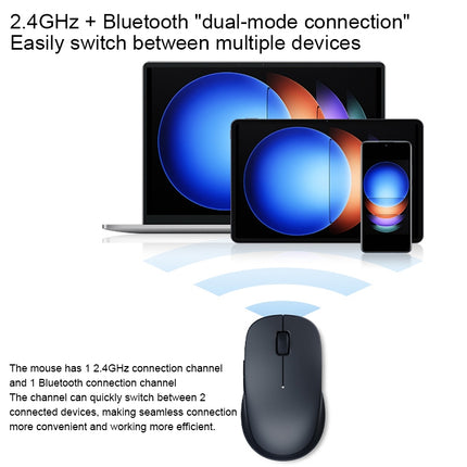 Xiaomi XMSMSB01YM Ratón Inalámbrico Bluetooth Dual 1200DPI Negro