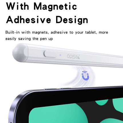 Yesido ST15 Lápiz táctil capacitivo universal blanco con batería 130mAh y carga rápida tipo-C