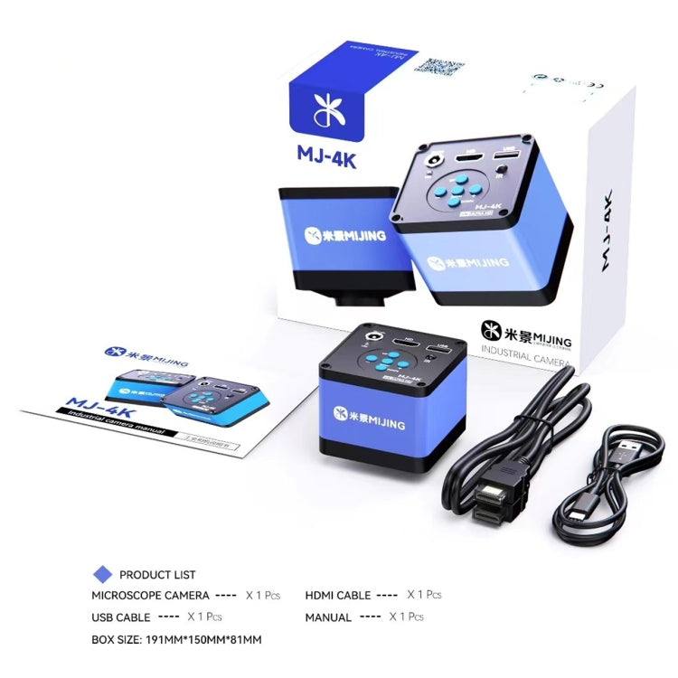 Mijing MJ-4K Cámara Para Microscopio Industrial 4K HD