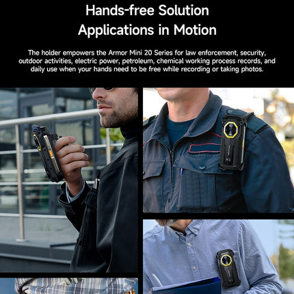 Funda con clip trasero para Ulefone Armor mini 20T Pro y 20 Pro negra resistente y duradera