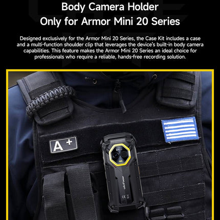 Funda con clip trasero para Ulefone Armor mini 20T Pro y 20 Pro negra resistente y duradera