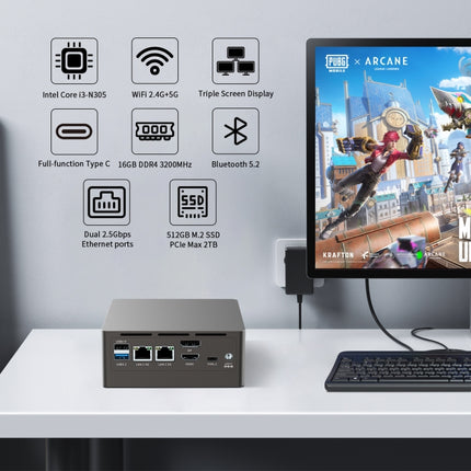 Jumper N305 Mini PC 16GB+512GB 3.8GHz Ultra Compact by jumper