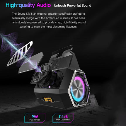 Ulefone Portable Holder Altavoz Bluetooth 9W IP54 para Armor Pad 4 Ultra Negro