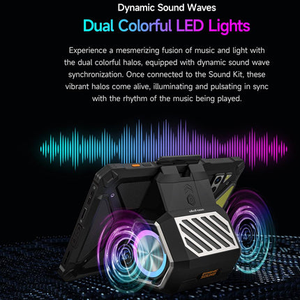 Ulefone Portable Holder Altavoz Bluetooth 9W IP54 para Armor Pad 4 Ultra Negro