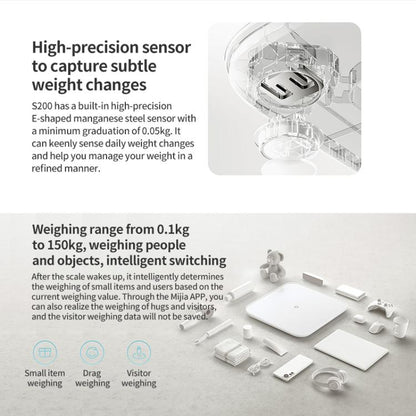 Xiaomi Mijia S200 Báscula Inteligente Rango 0.1-150 Kg