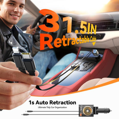 Joyroom CCL05 Cargador De Coche Cable Retráctil Auto