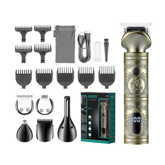 VGR V-106 Cortadora de Cabello Eléctrica Kit 6 en 1