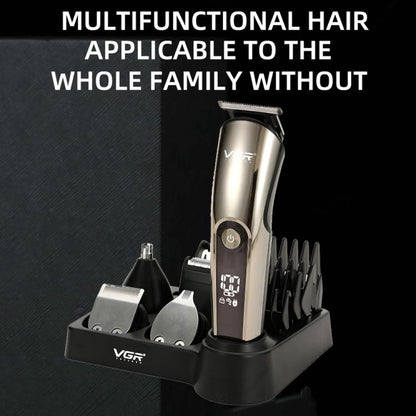 VGR V-107 Cortadora de Cabello Eléctrica 11 En 1 Kit Con Accesorios