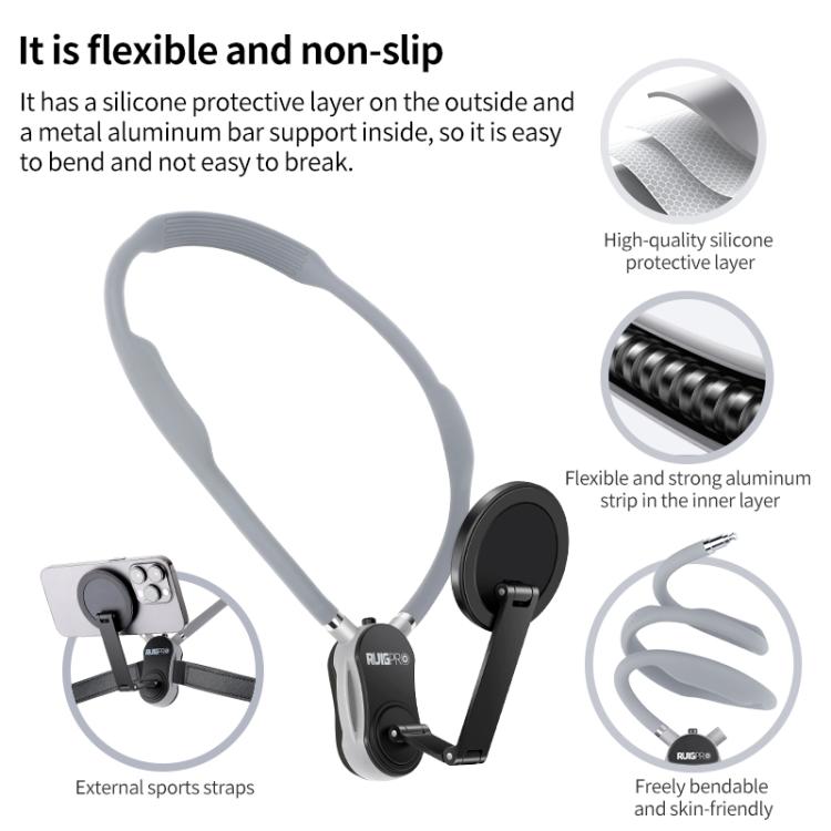 RUIGPRO Soporte Teléfono Antivibración Montaje Cuello