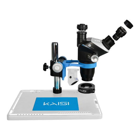 Kaisi S8 Microscopio Estereoscópico Trinocular con Zoom 6.7-52X