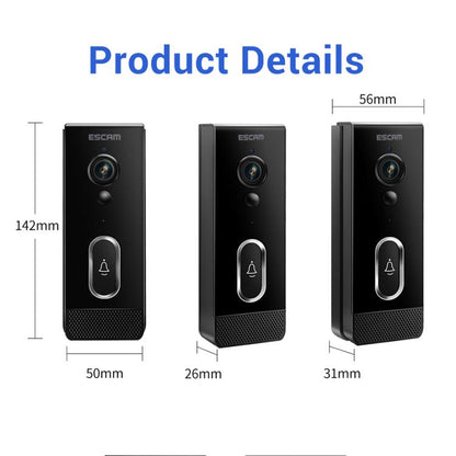 ESCAM V5 Timbre Inalámbrico 1080P Puerta Inteligente 128GB