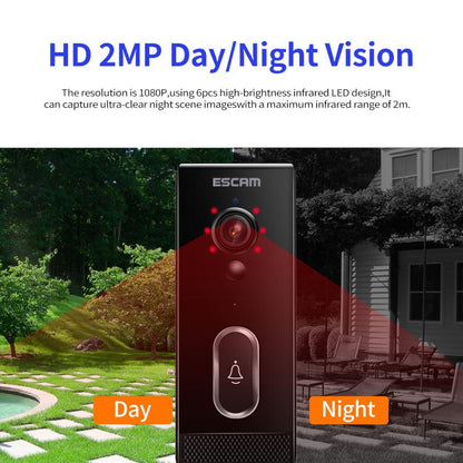 ESCAM V5 Timbre Inalámbrico 1080P Puerta Inteligente 128GB